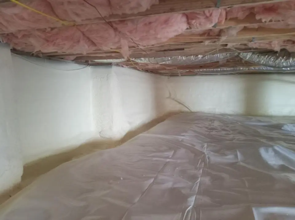 Crawl space encapsulation with closed-cell spray foam for Spray Foam Roofing in Germantown